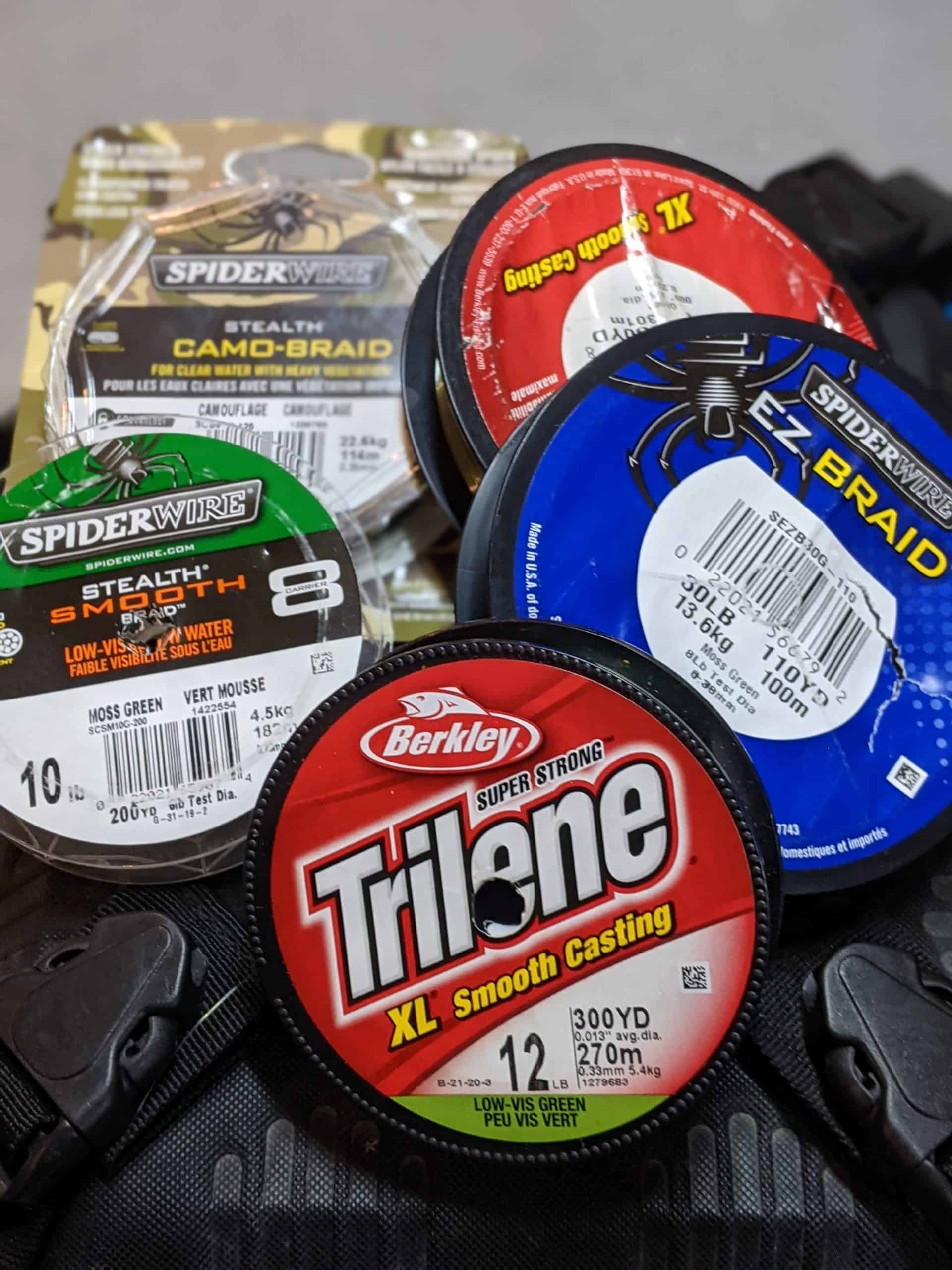several different types of fishing line