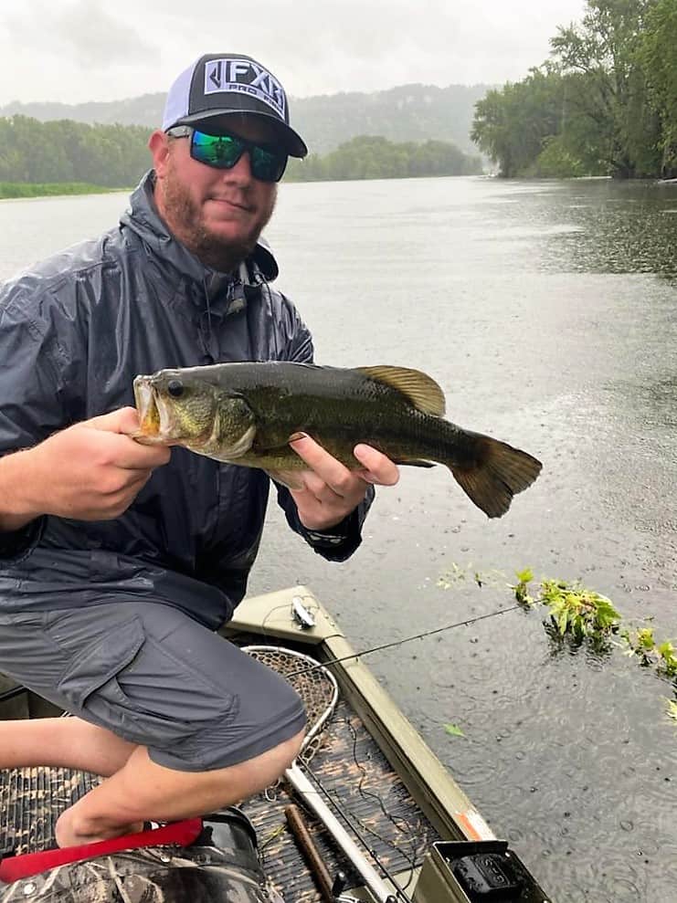 catching quality bass while fishing in the rain