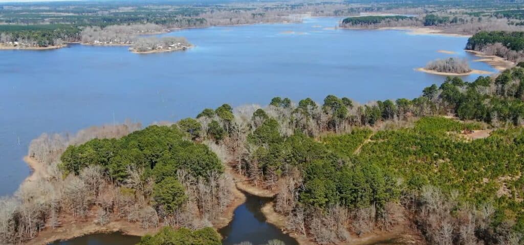 toledo bend reservoir aerial view