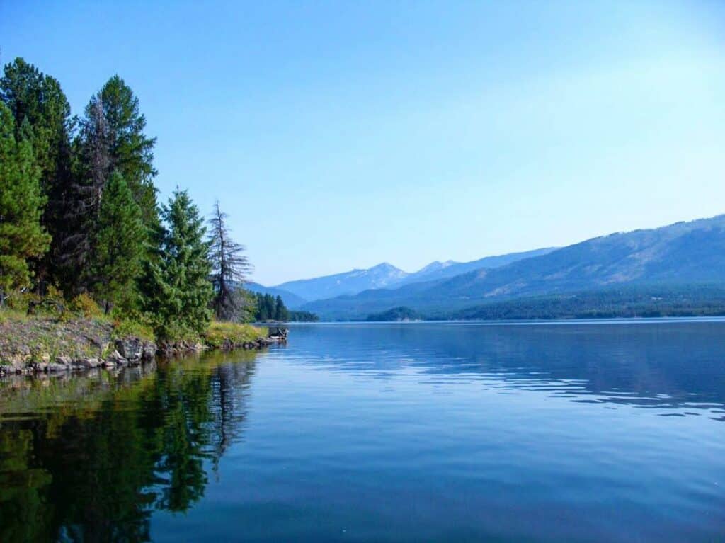 best bass fishing lakes in Montana - Noxon Rapids Reservoir - photo courtesy Kai Puhrmann