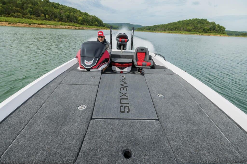 vexus bass boats quality interior pictured from the bow to stern