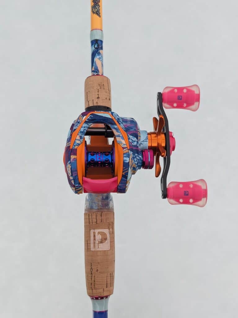 Profishiency Krazy Rizz Baitcast Combo - top view, of rod and reel combo
