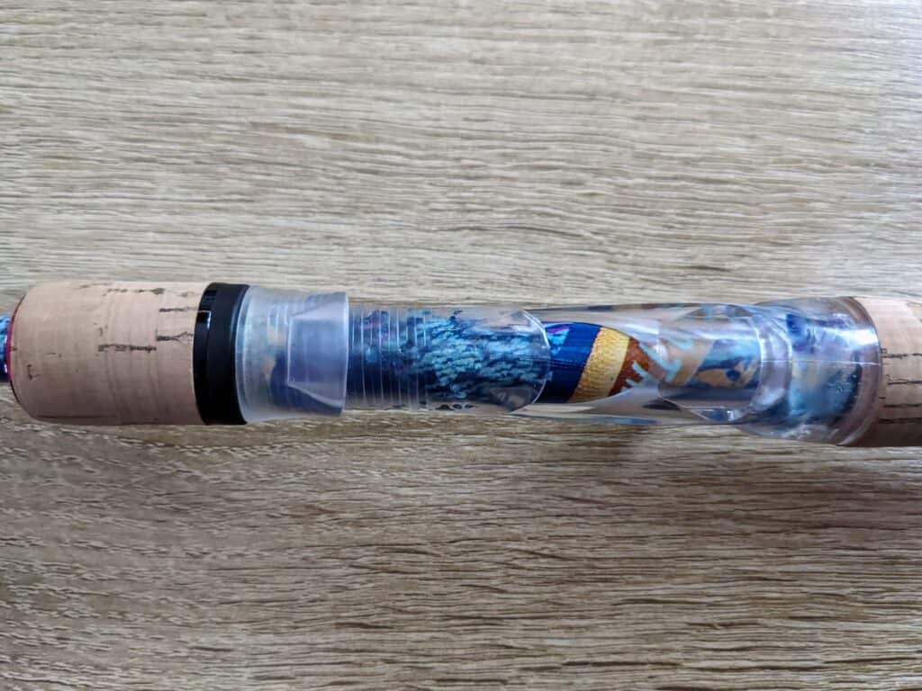 Profishiency Krazy Rizz Baitcast Combo - rod only, showing the rod seat and rod nut, top view