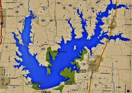 Bassmaster Classic 2025 hosted at Lake Ray Roberts map